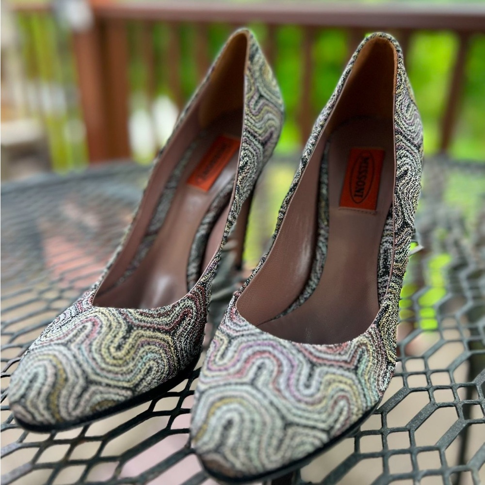 MISSONI Chevron Knit Heels